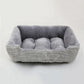 Square Plush Pet Bed for Dogs & Cats