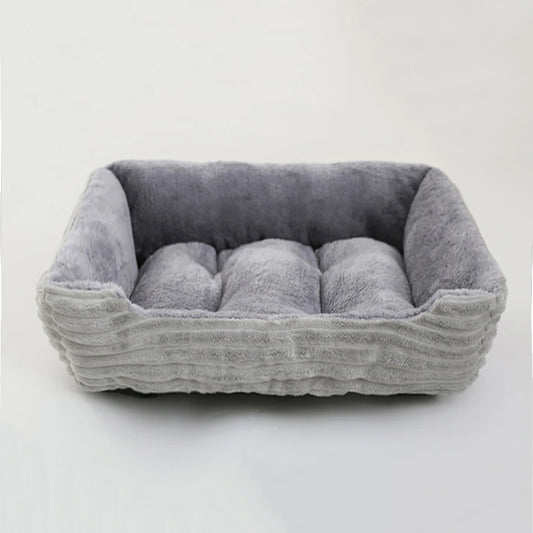 Square Plush Pet Bed for Dogs & Cats