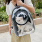 Transparent Pet Backpack – Breathable Cat & Small Dog Carrier, Portable Space Capsule Design