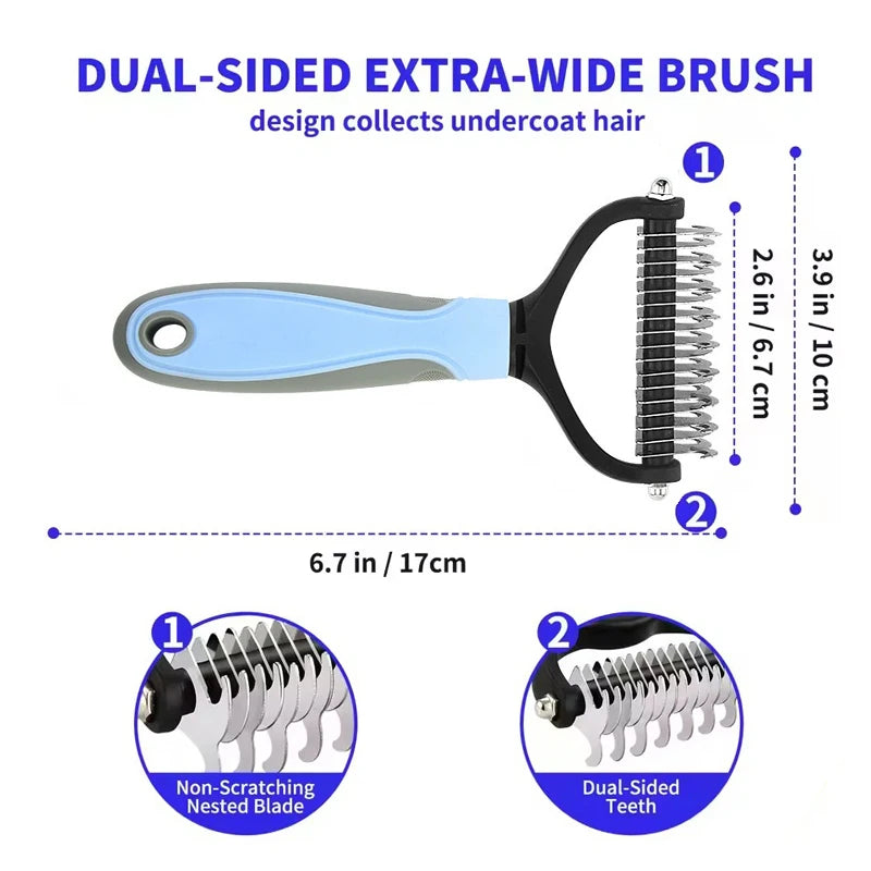 Pet Deshedding & Grooming Brush