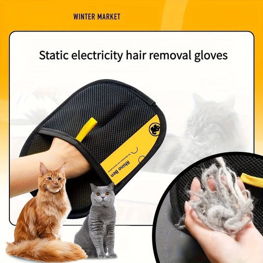 Large Pet Hair Removal Grooming Gloves