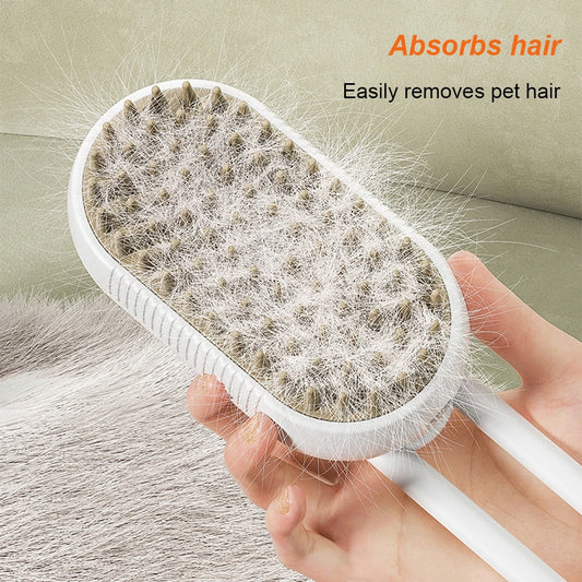 3-in-1 USB Rechargeable Pet Steam Brush