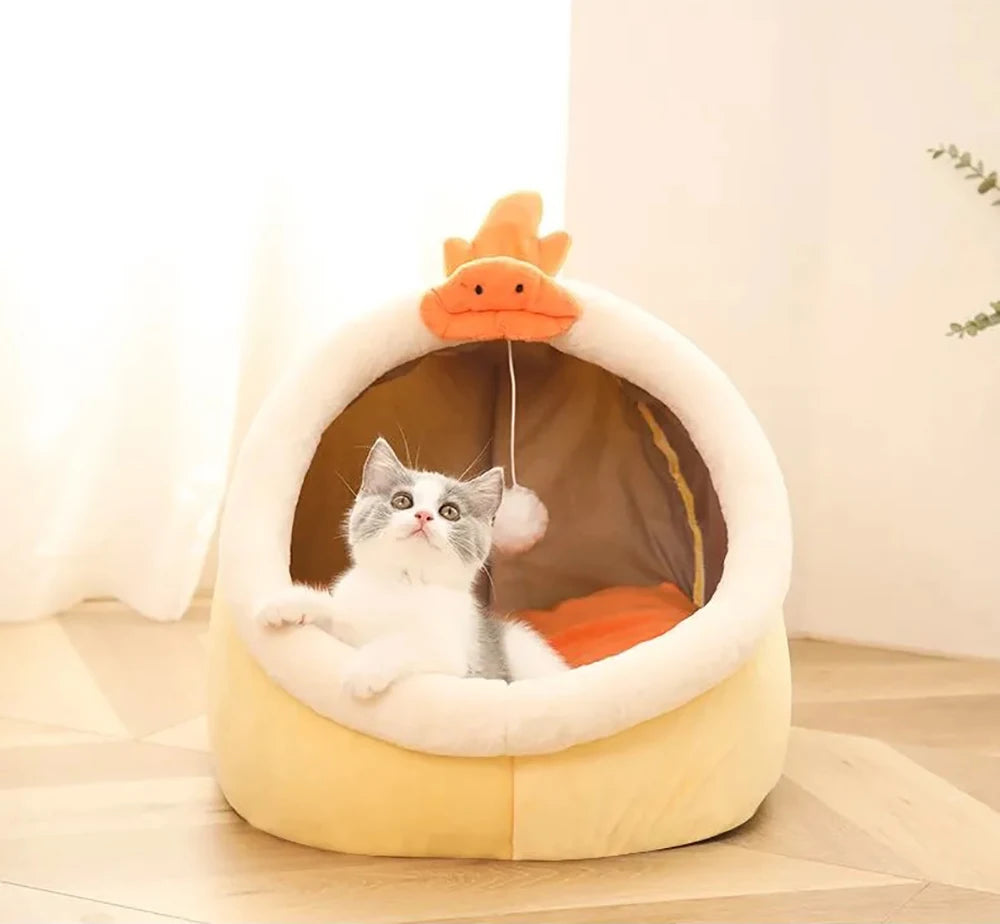Foldable Cartoon Cat & Dog Bed