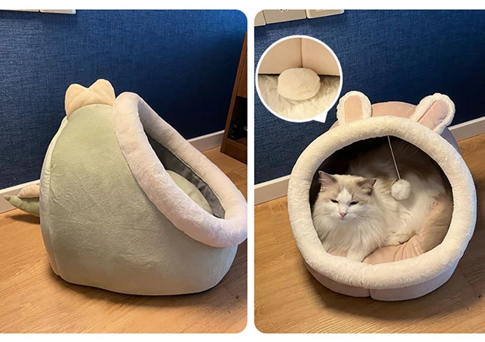 Foldable Cartoon Cat & Dog Bed