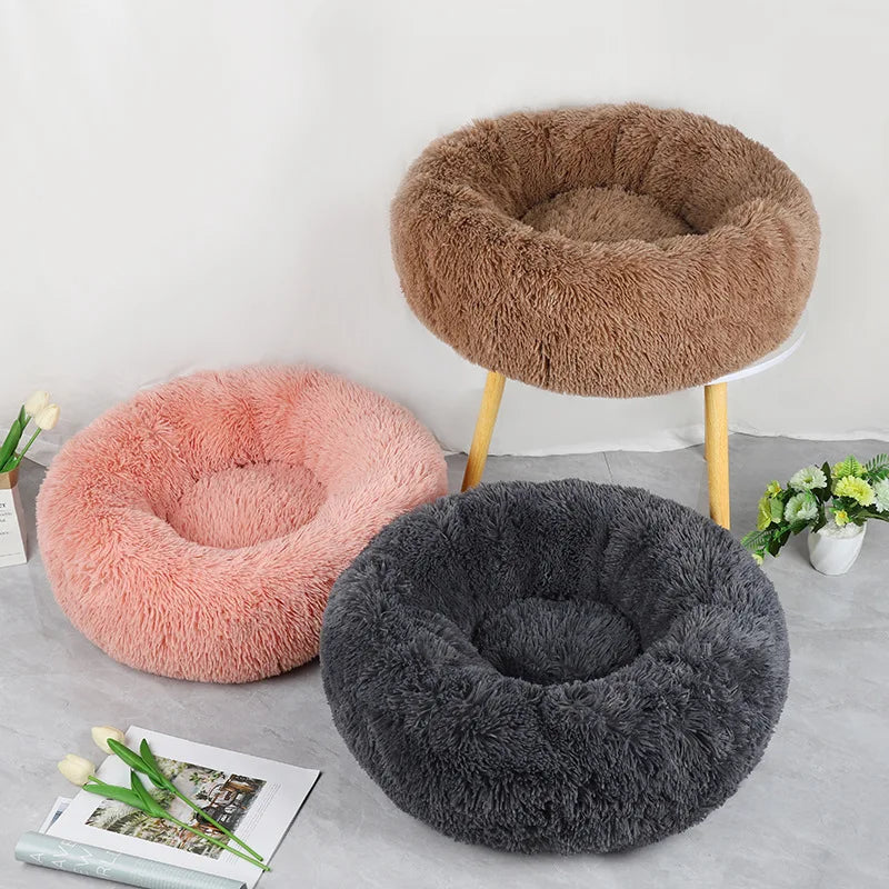 Plush Round Pet Nest Bed