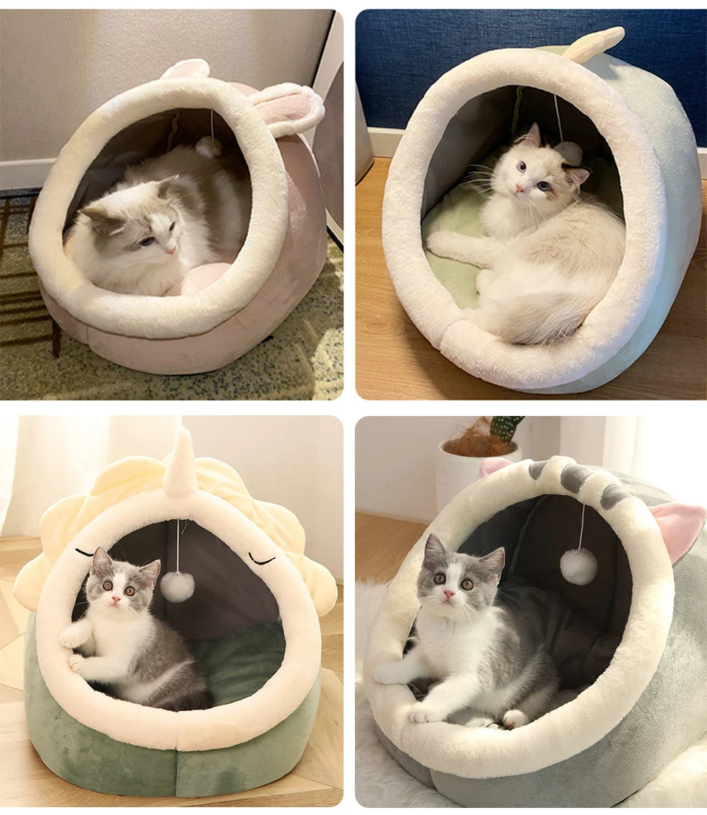 Foldable Cartoon Cat & Dog Bed